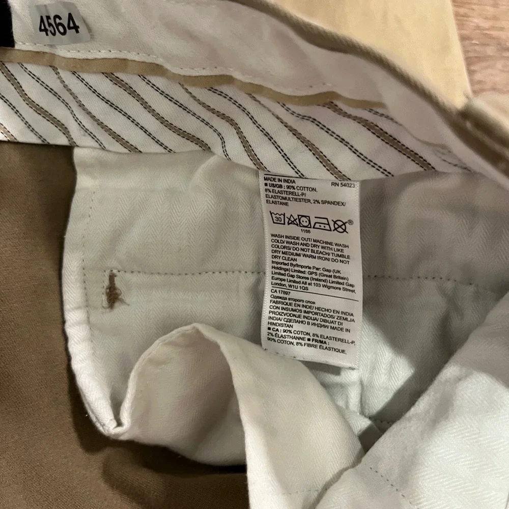 Banana Republic Aiden Slim Fit Chinos Khaki Tan Stretch Pants 32x30 Mens